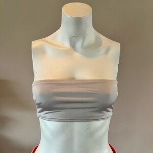 Gray Strapless Bandeau Top